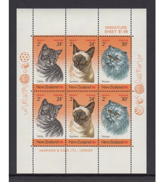 New Zealand 1982 Cats Health MS MUH