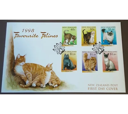 New Zealand 1998 Cats FDC