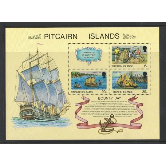 Pitcairn 1978 Bounty Day MS MUH
