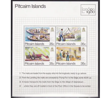 Pitcairn 1980 London 80 MS MUH