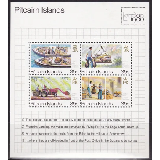 Pitcairn 1980 London 80 MS MUH