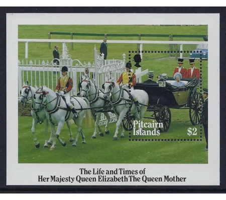 Pitcairn 1985 Queenss Mother Life Times MS MUH