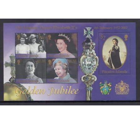 Pitcairn 2002 Golden Jubilee MS MUH