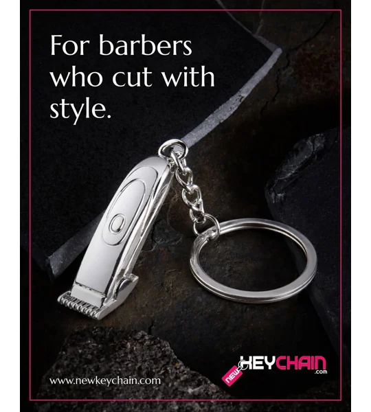 Barber Shop Hair Clippers Keychain