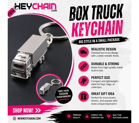 Box Truck Keychain