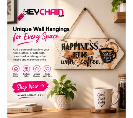 Happiness Begins With Coffee Wall Hangings