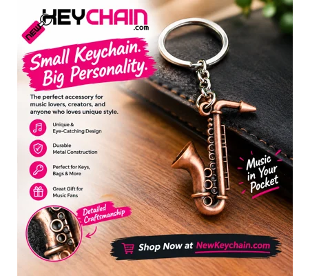 Saxophone Keychain