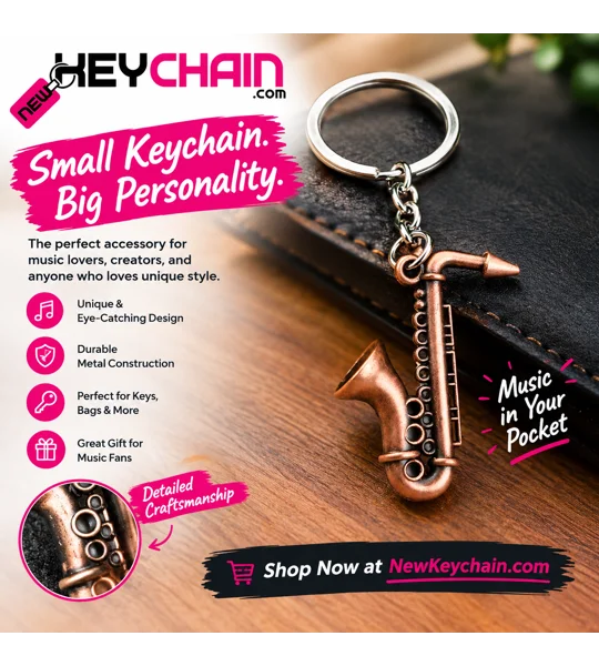 Saxophone Keychain
