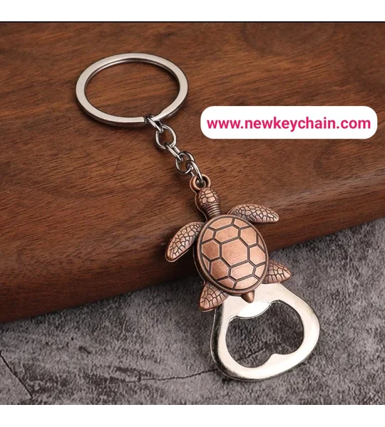 Vintage Sea Turtle Bottle Opener Keychain