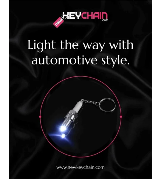 Spark Plug LED KeyChain