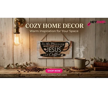 "In the Morning When I Rise Give Me Jesus and Coffee" wooden wall hanging sign