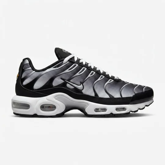 Nike Air Max Plus "Black / Metallic Silver / White" (Gradient Mesh)