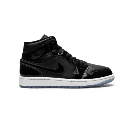 Air Jordan 1 Mid "Triple Black Patent Leather"