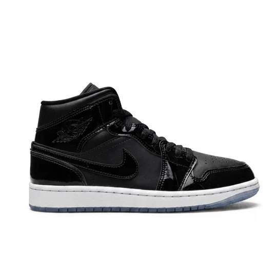 Air Jordan 1 Mid "Triple Black Patent Leather"