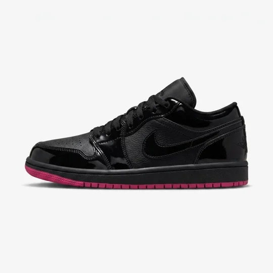 Air Jordan 1 Low SE "Triple Black Patent Leather / Pink Sole"