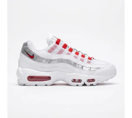 Nike Air Max 95 "White / University Red / Metallic Silver"