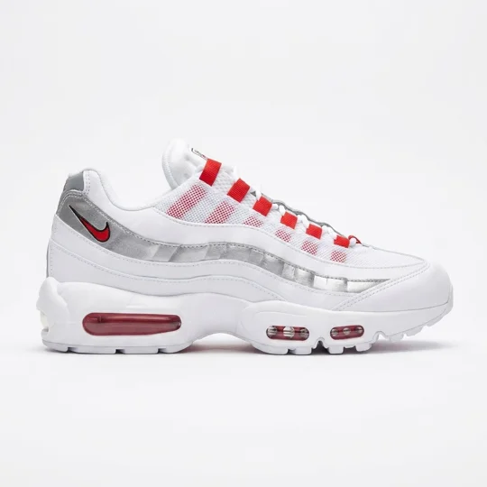 Nike Air Max 95 "White / University Red / Metallic Silver"