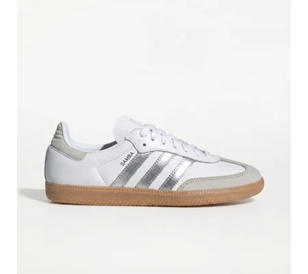 adidas Samba OG "Cloud White / Silver Metallic"