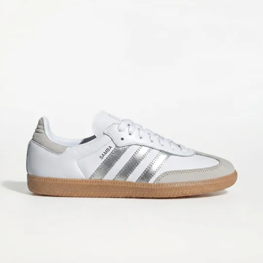 adidas Samba OG "Cloud White / Silver Metallic"
