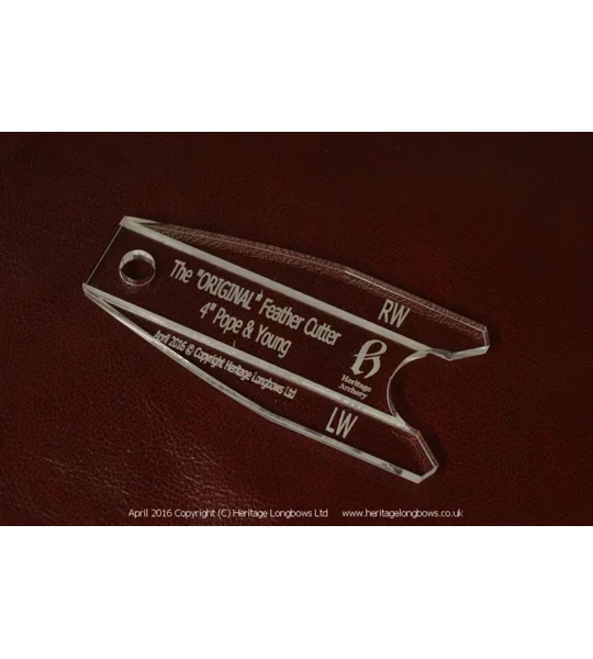 Pope & Young Feather Cutting Template