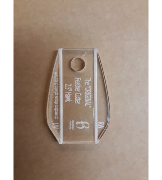 Hawk Feather Cutting Template