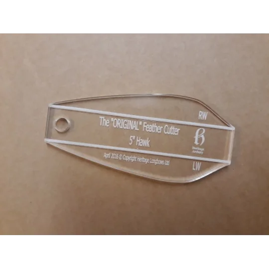 Hawk Feather Cutting Template
