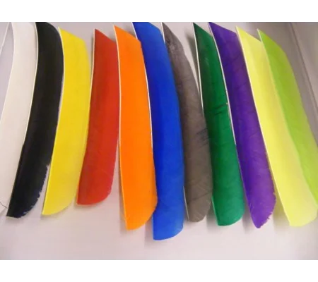Solid colour full length feather fletchings