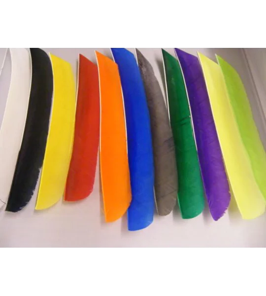 Solid colour full length feather fletchings