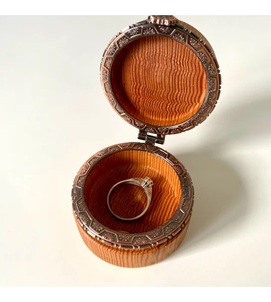 Decorative Hinged Jewellery Box: Woodturned For Rings, Necklaces