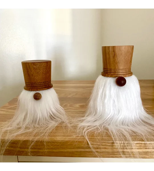 Woodturned Scandinavian Gnome: Folklore gonk