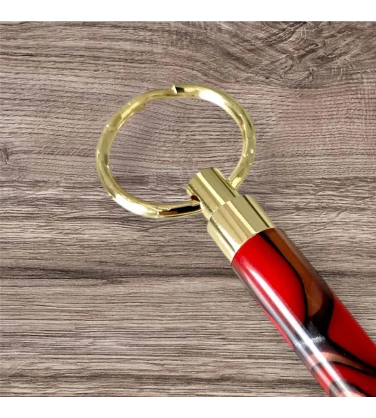 Hand turned acrylic whistle keyring, dog training, safety whistle