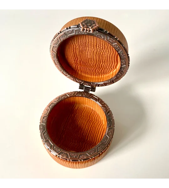 Decorative Hinged Jewellery Box: Woodturned For Rings, Necklaces