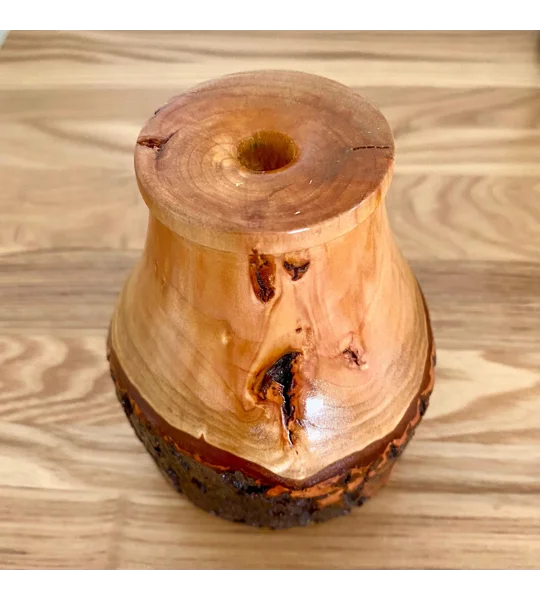 Hand-Turned Wooden Dry Bud Vases, Rustic Decor, Various Woods