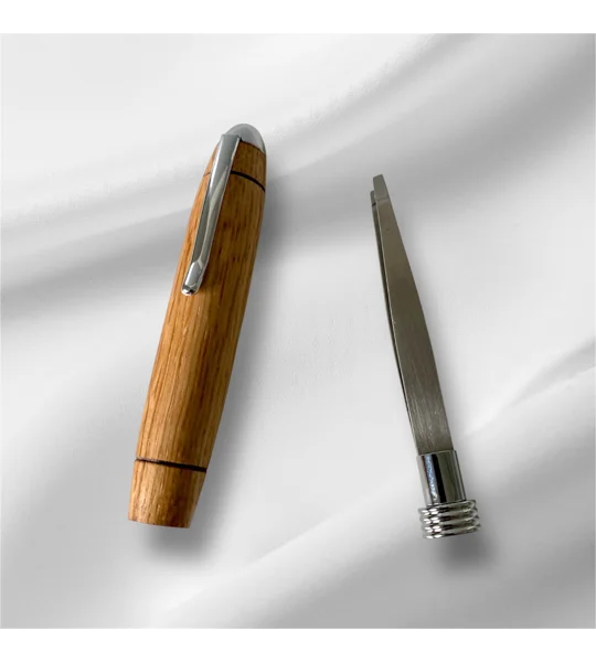 Hand Turned Tweezers: Acrylic Or Oak Tweezer Holder For Crafts