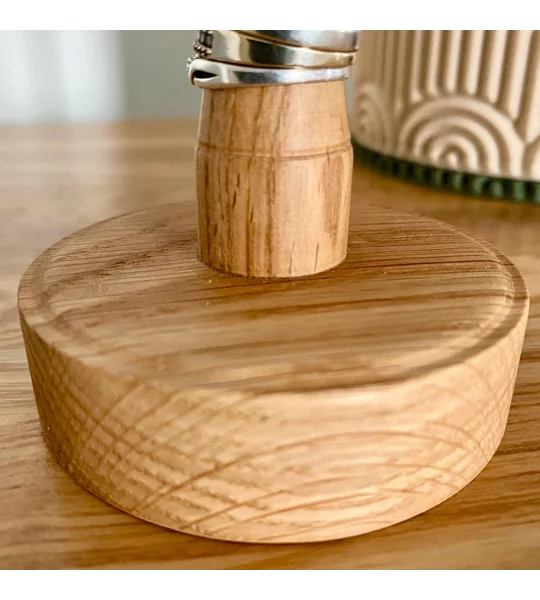 Hand Turned Ring Tree: Solid Oak Ring Keeper