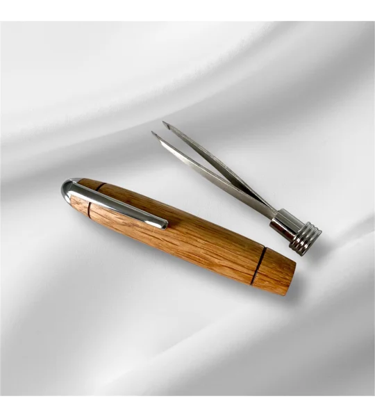 Hand Turned Tweezers: Acrylic Or Oak Tweezer Holder For Crafts