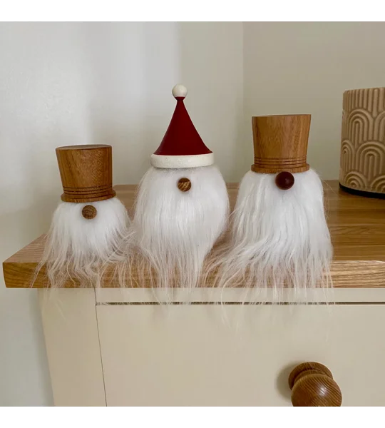Woodturned Scandinavian Gnome: Folklore gonk