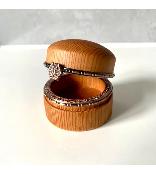Decorative Hinged Jewellery Box: Woodturned For Rings, Necklaces