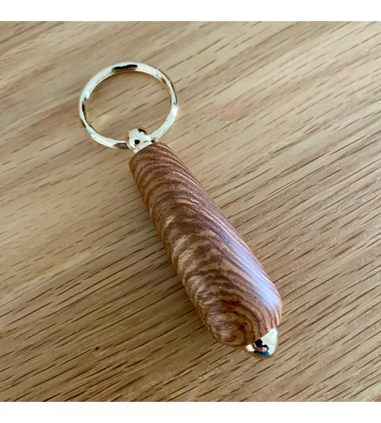 Wooden hand turned keyring, keychain gift