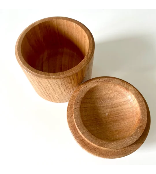 Lidded Jewellery Box: Woodturned Sweet Chestnut Trinket Pot
