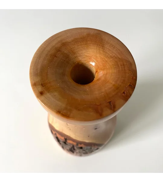 Hand-Turned Wooden Dry Bud Vases, Rustic Decor, Various Woods