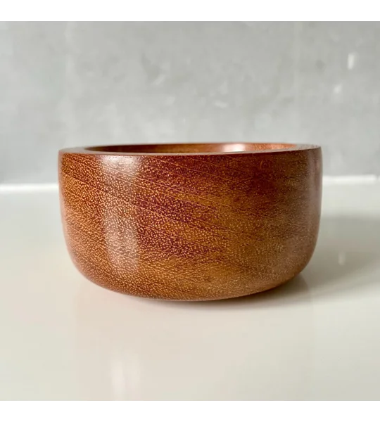 Hand-Turned Jatoba Hardwood Decorative Bowl, Rustic, Wooden Decor