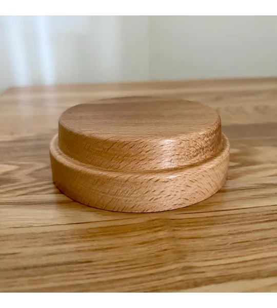 Beech Wood Display Stand: Handmade Round Ornament Or Candle Display New Home Gift