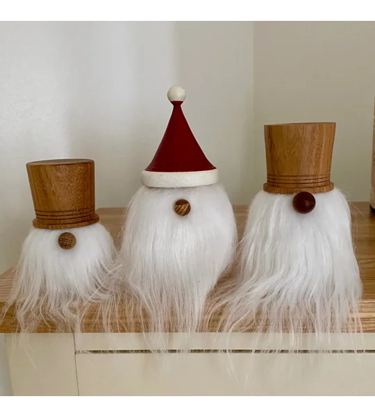 Woodturned Scandinavian Gnome: Folklore gonk