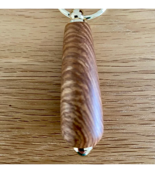 Wooden hand turned keyring, keychain gift