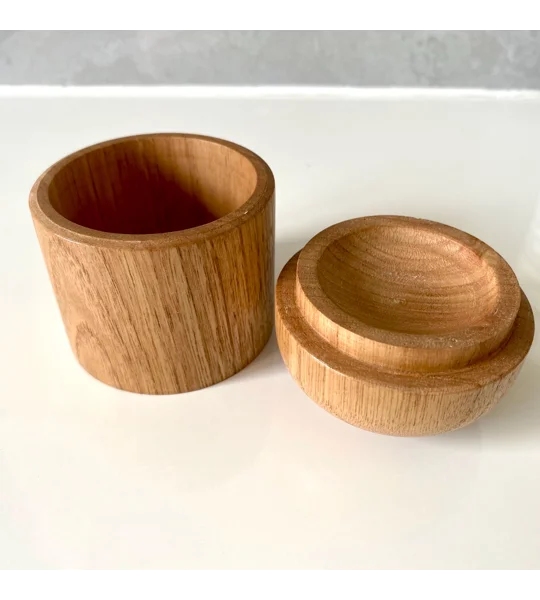 Lidded Jewellery Box: Woodturned Sweet Chestnut Trinket Pot