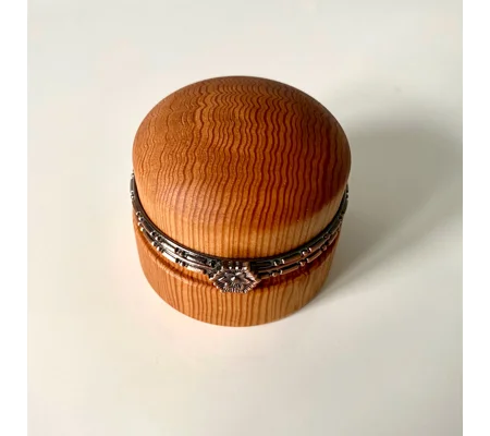 Decorative Hinged Jewellery Box: Woodturned For Rings, Necklaces