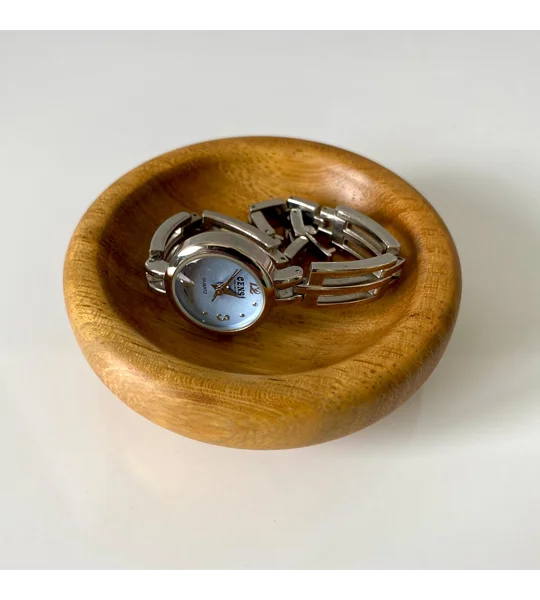 Wooden Ring Dish: Hand Turned Trinket Dish, Coins, Keys