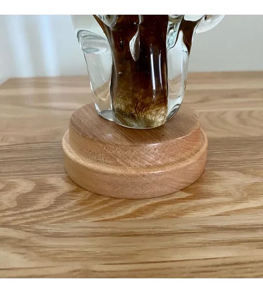 Beech Wood Display Stand: Handmade Round Ornament Or Candle Display New Home Gift