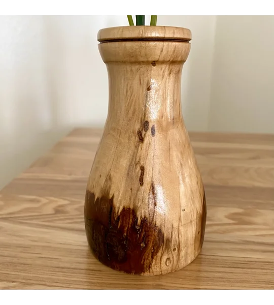 Hand-Turned Wooden Dry Bud Vases, Rustic Decor, Various Woods